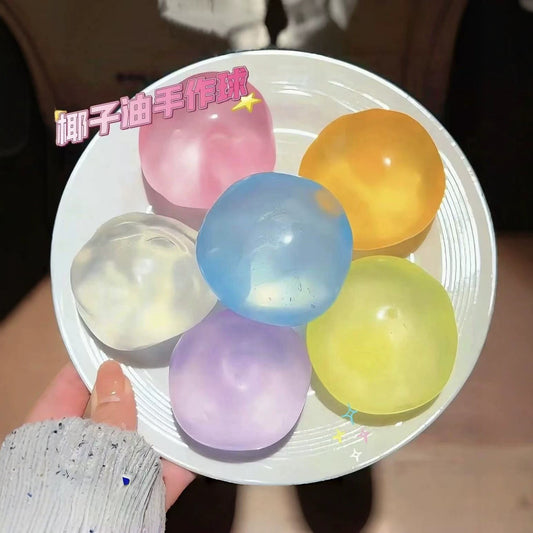 Popular coconut oil squishy toy, transparent Vaseline stress-relief ball, moldable, non-rebound, good to squeeze - image 1