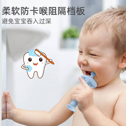 Cross-border silicone toothbrush for toddlers, baby teether, children's toothbrush for cleaning tongue coating, infant and toddler supplies, teether - image 2