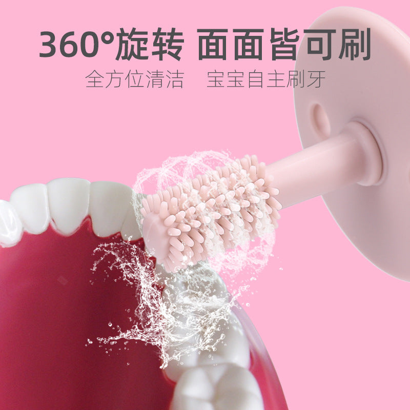 Cross-border silicone toothbrush for toddlers, baby teether, children's toothbrush for cleaning tongue coating, infant and toddler supplies, teether - image 4