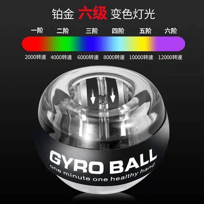 Seven-color changing wrist strength ball, stylish grip strength trainer, toy for middle school students, 100 kg Wannli luminous wrist strength ball - image 2