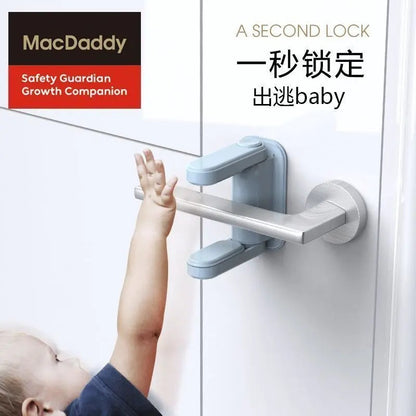 Anti-opening door latch, child safety door lock, baby anti-opening door stopper, safety lock, protective buckle to prevent pets from running off - image 2