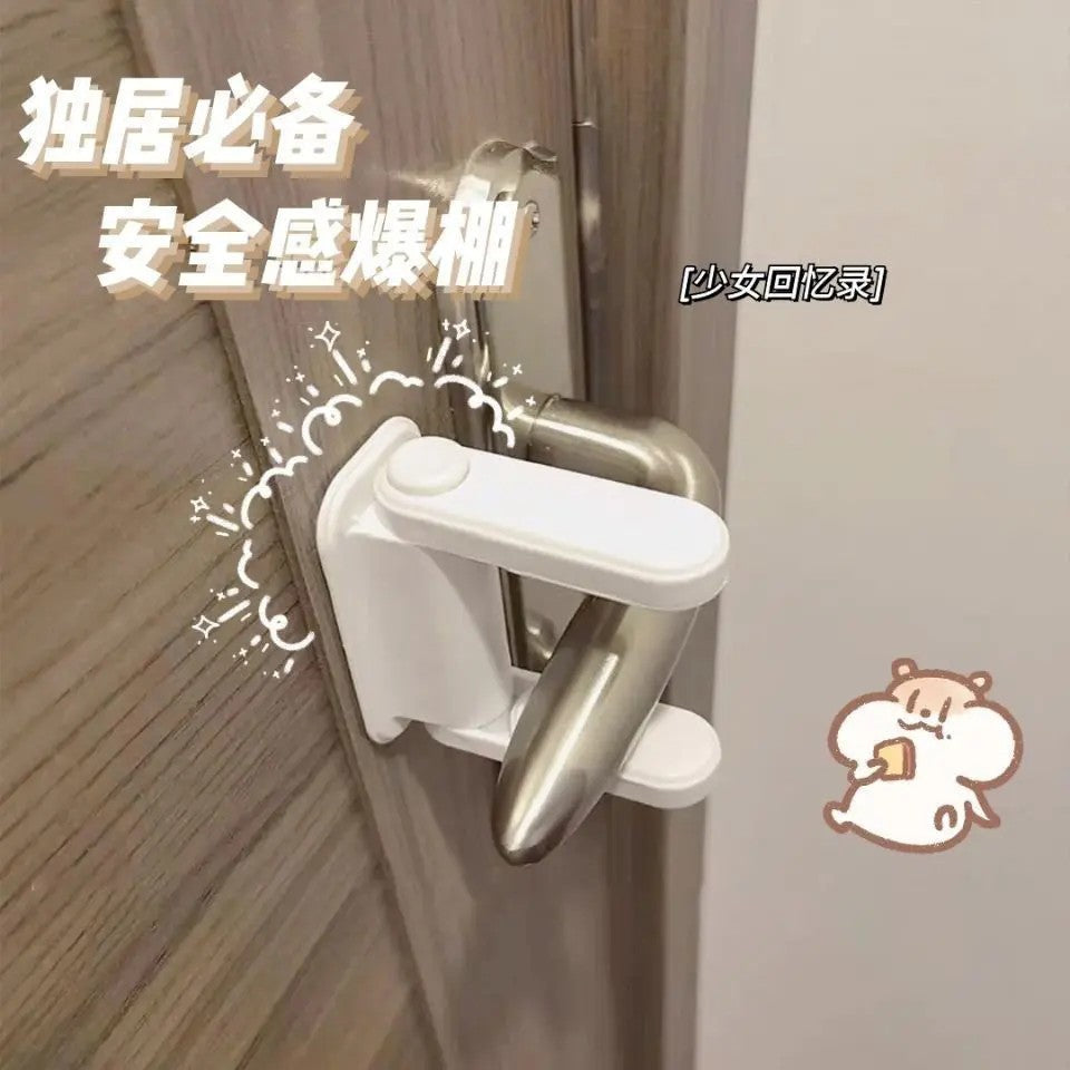 Anti-opening door latch, child safety door lock, baby anti-opening door stopper, safety lock, protective buckle to prevent pets from running off - image 4