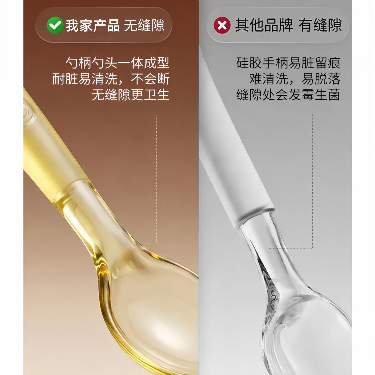 PPSU baby feeding spoon, integrated training spoon for children learning to eat, high-temperature resistant fingerprint spoon - image 3