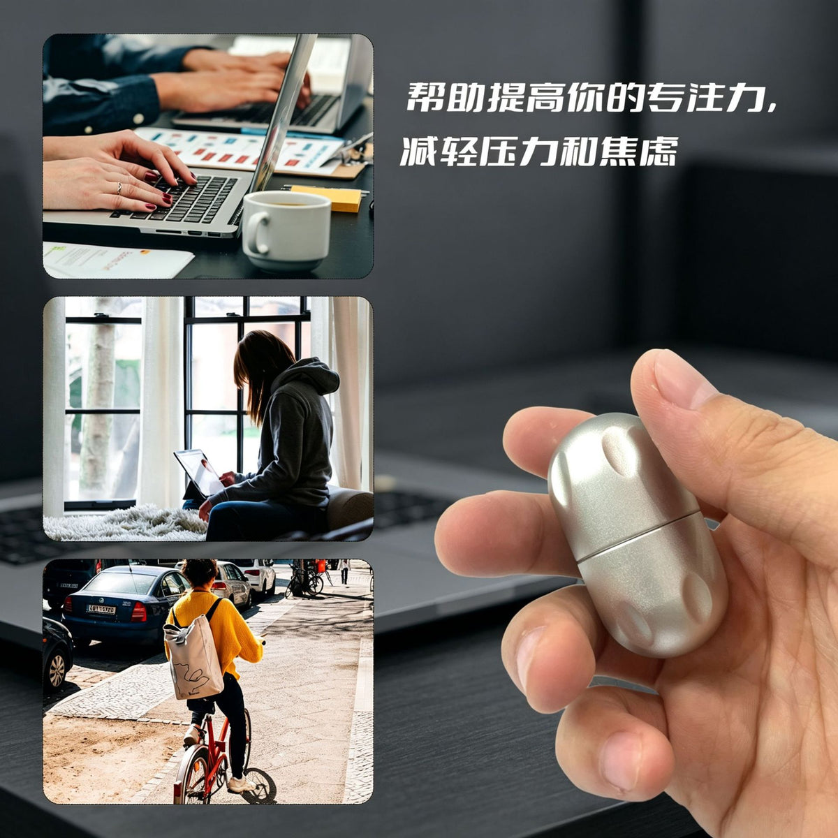 Adult Fidget Push Slider EDC Stress Relief Toy ADHD Stress-Reducing Cylinder EDC Finger Grip Slider Factory Direct Sale - image 4