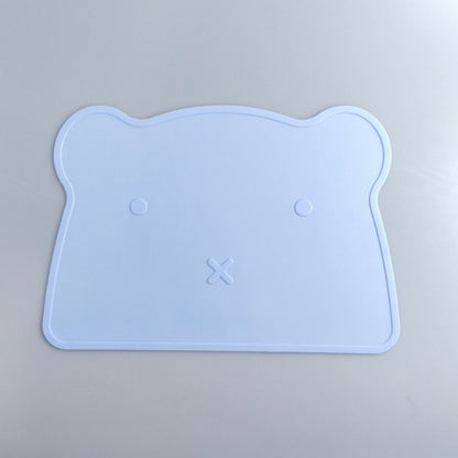 Bear-shaped silicone placemat for children, non-slip, heat-resistant, waterproof, baby and infant dining table mat, food-grade bowl mat, tableware - image 2
