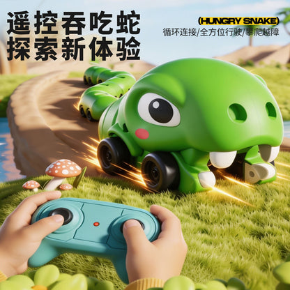 Magnetic Remote Control Snake Simulation Snake Swallowing Interactive Game Magnetic Car Two-Player Battle Remote Control Toy Cross-Border Wholesale - image 1