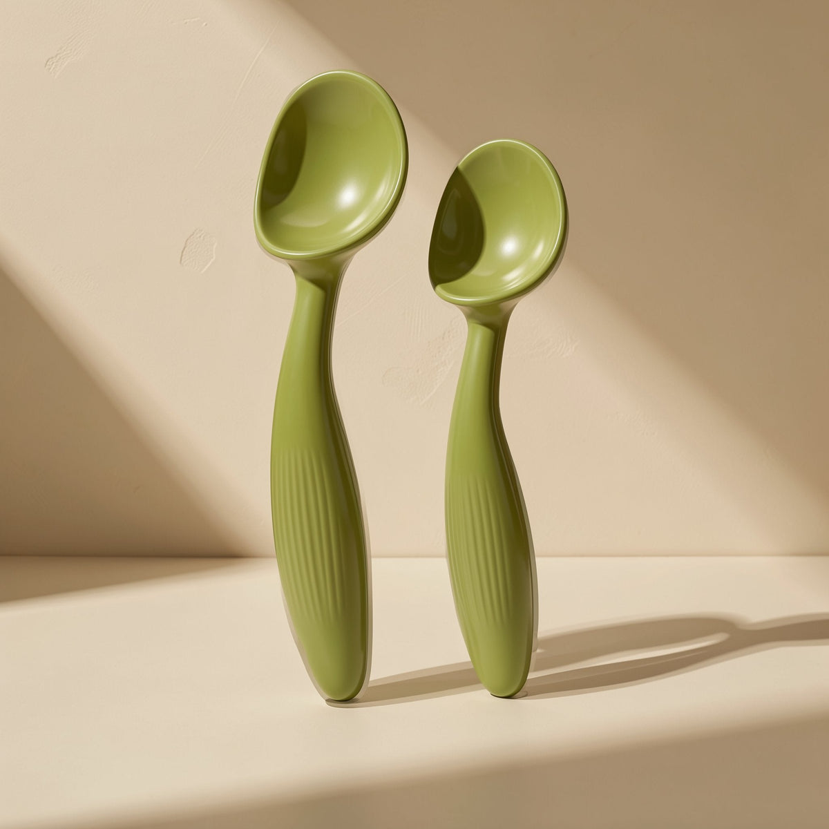 Tinyspoon baby feeding spoon and fork with a curved-head soup spoon - view 2