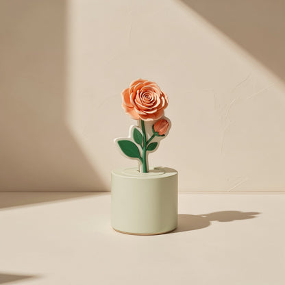 Wooden flower-shaped interlocking matching blocks for early education