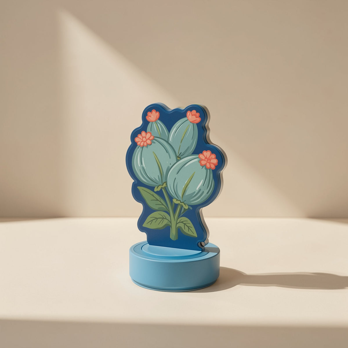 Wooden flower-shaped interlocking matching blocks for early education - view 3