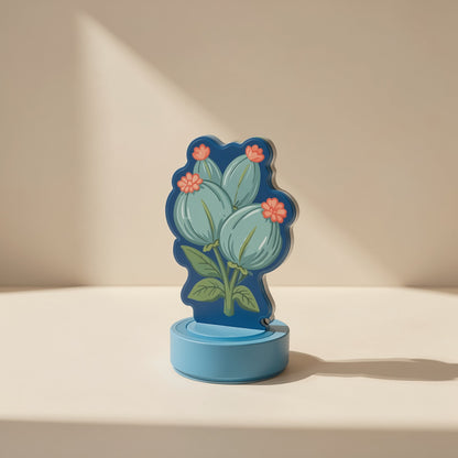 Wooden flower-shaped interlocking matching blocks for early education - view 3