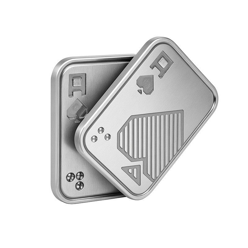 AK brand metal playing cards magnetic stress-relief slider toy, finger spinner, snap coin, EDC stress-relief toy - image 5