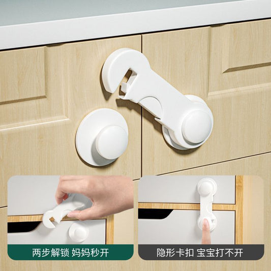Child safety locks for drawers and cabinet doors, child-proof locks, anti-opening tools, baby cabinet locks, anti-pinch safety clasps, protective locks - image 1