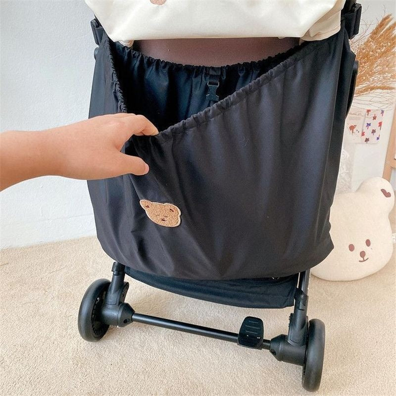 Korean-style baby stroller storage bag for outings, bottle and diaper organizer, children's stroller hanging storage bag - image 1