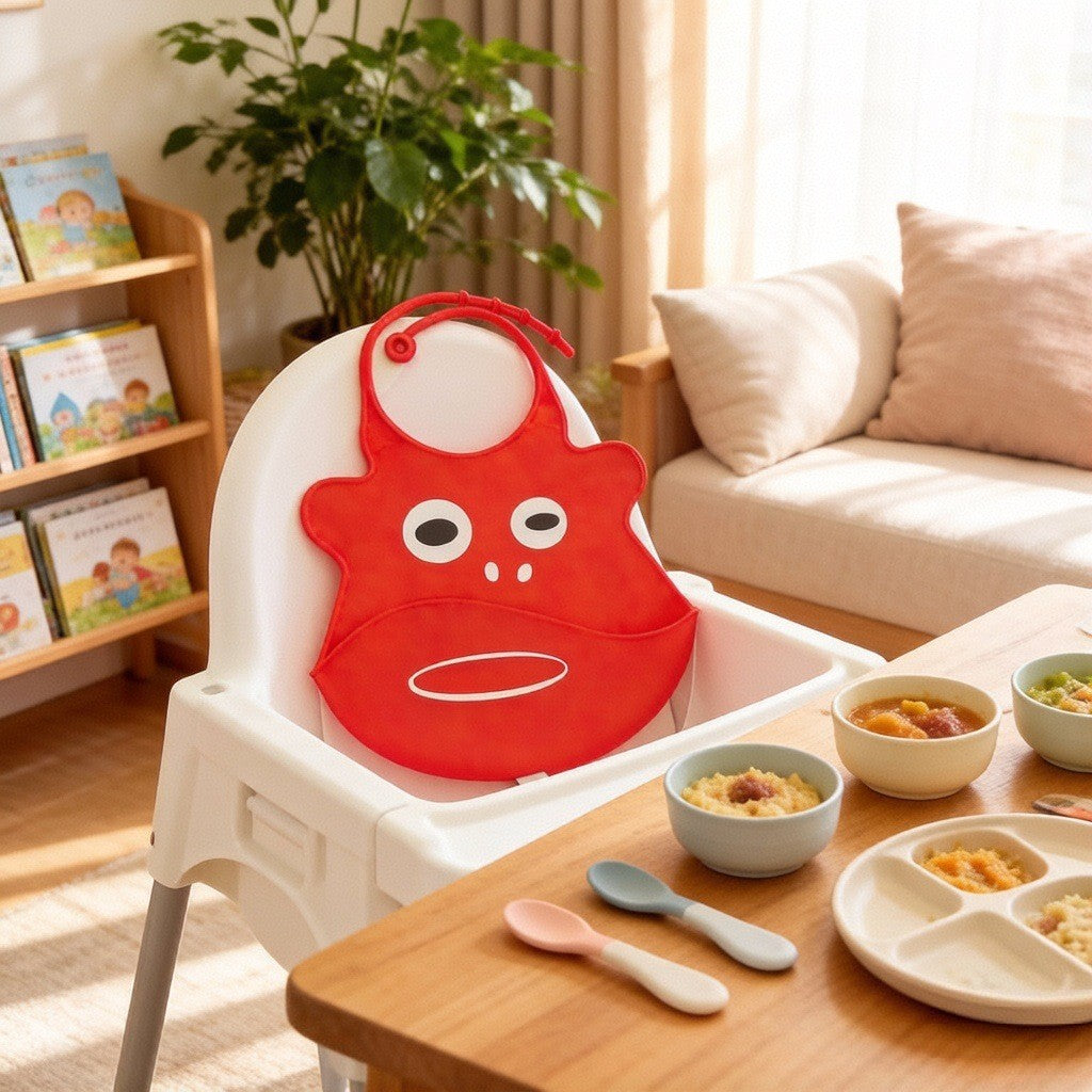 Home Supplies Silicone Bibs for Babies, Waterproof Feeding Silicone Bibs, Baby Silicone Drool Pads, Anti-Dirt Bibs - image 4