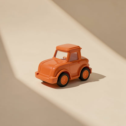 Cartoon-style vinyl toy car with touch-activated multicolored flashing lights - view 5