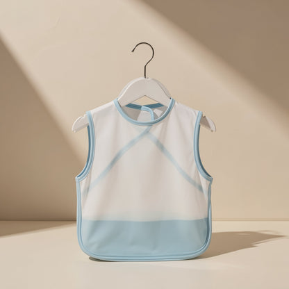 EVA children's feeding bib with a cartoon pattern and sleeveless apron-style design