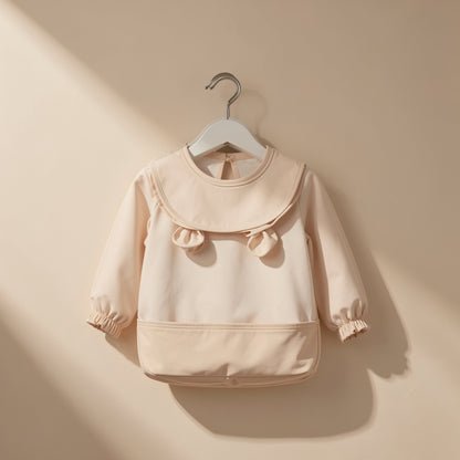 Long-sleeve feeding bib made from 100% polyester fiber - view 3