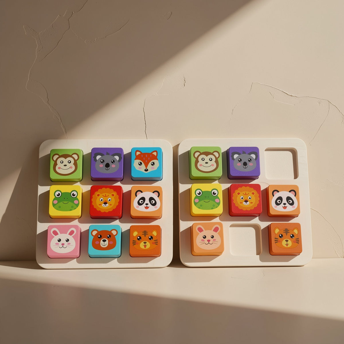 Wooden geometric shape-matching blocks toy for children ages 3–6 - view 2