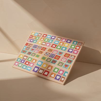 Wooden geometric shape-matching blocks toy for children ages 3–6 - view 4