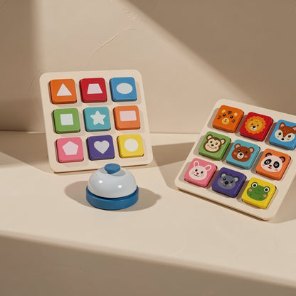 Wooden geometric shape-matching blocks toy for children ages 3–6 - view 5