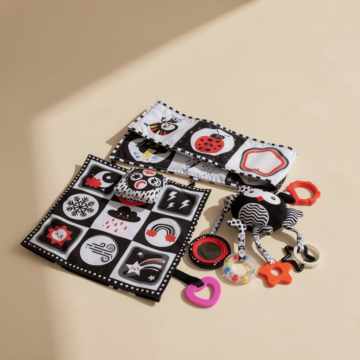 TPE baby English cloth book with crinkle paper and a mirror - view 4