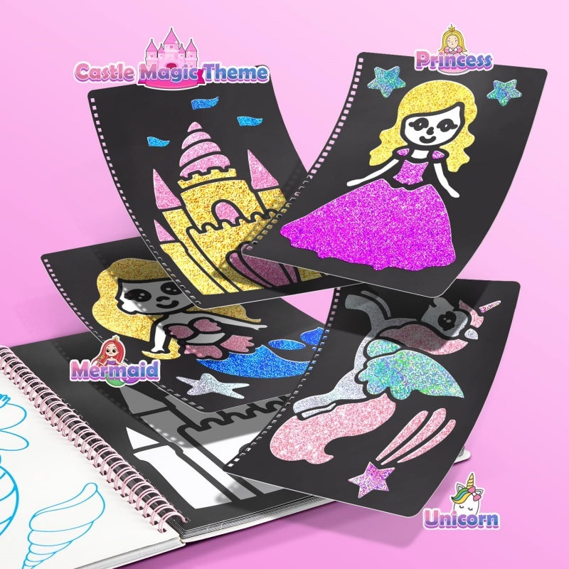 Foil Art Craft Kit for Kids, Children's Cartoon DIY Creative