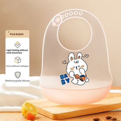 Waterproof Silicone Baby Feeding Bib Soft Infant Solid Food Bib