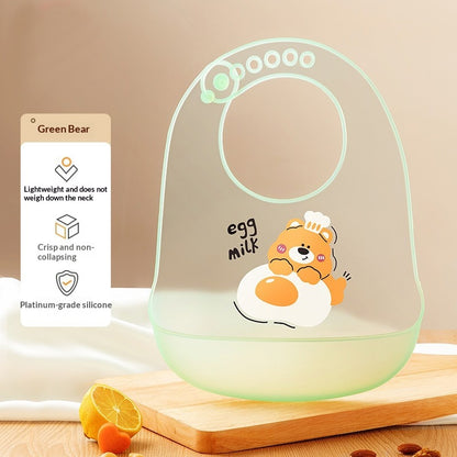 Waterproof Silicone Baby Feeding Bib Soft Infant Solid Food Bib
