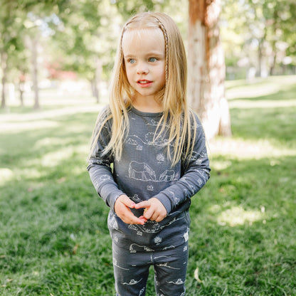 Kids Merino Wool Base Layer, Long Sleeve Top, Farm
