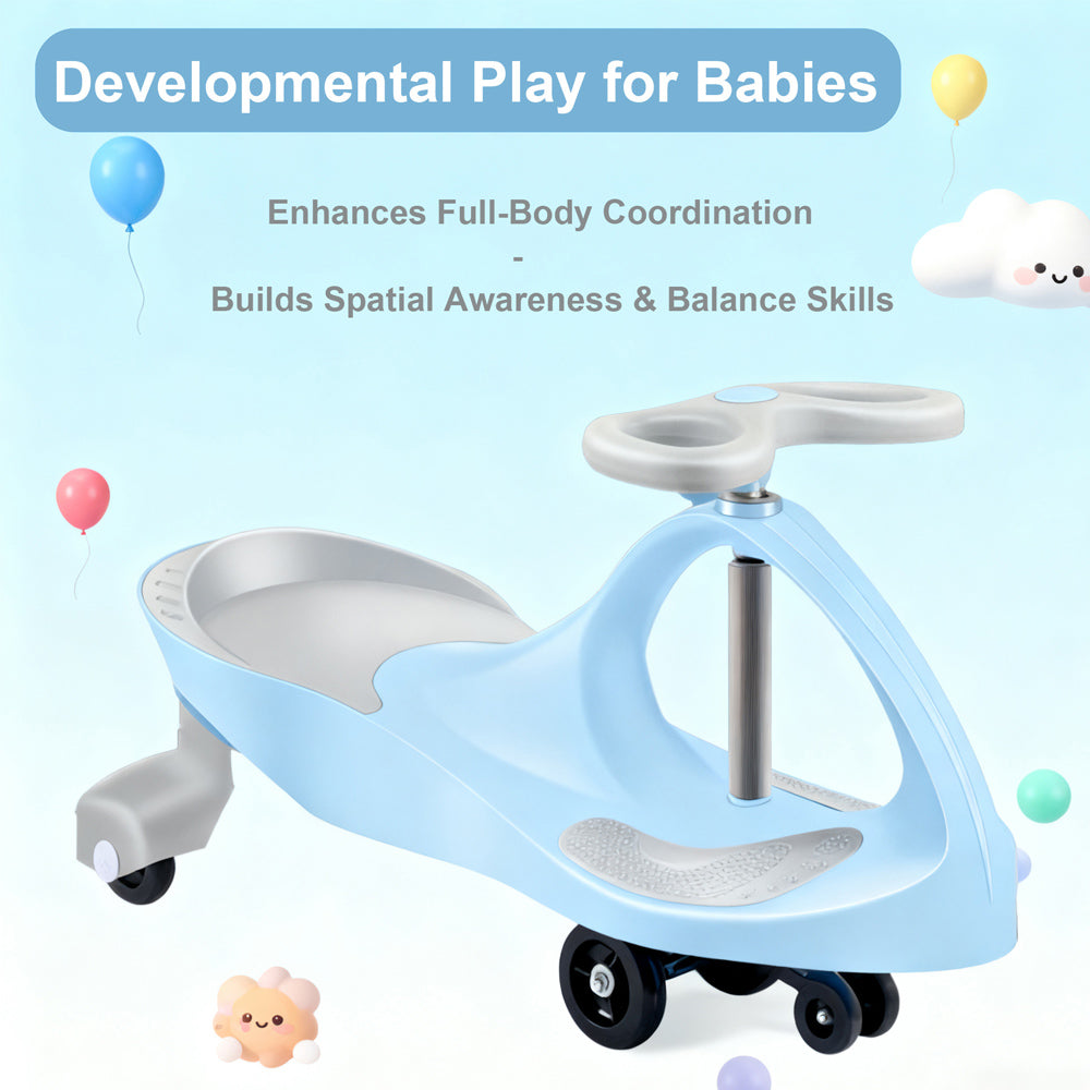 Wiggle Car Ride-On Toy with Anti-Slip Pedals