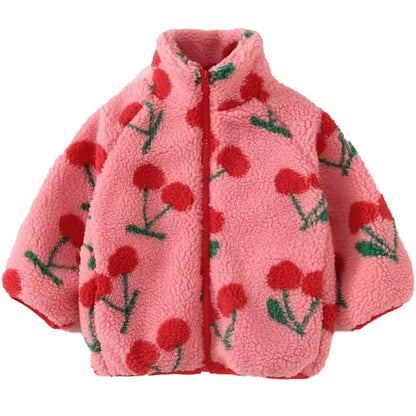 Girl Thickened Fleece Jacket for Kids