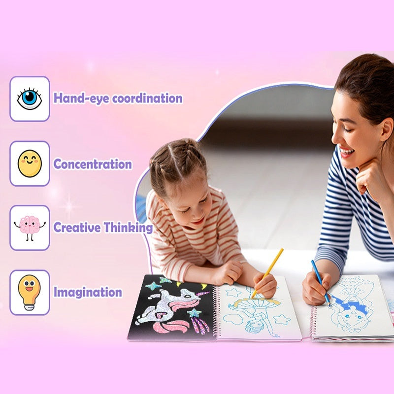 Foil Art Craft Kit for Kids, Children's Cartoon DIY Creative