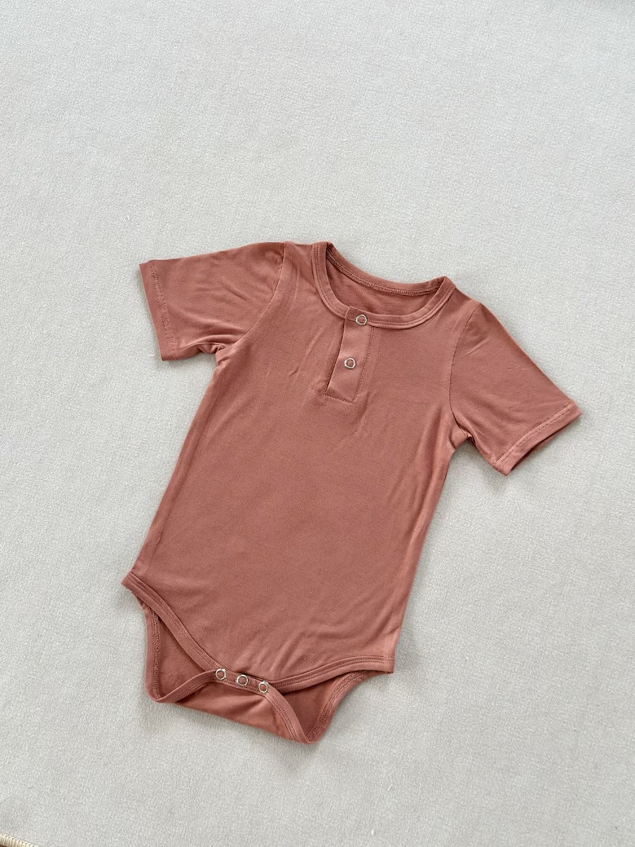 Class a Breathable Bamboo Fiber One-piece Bodysuit for Baby