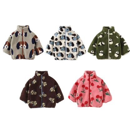 Girl Thickened Fleece Jacket for Kids