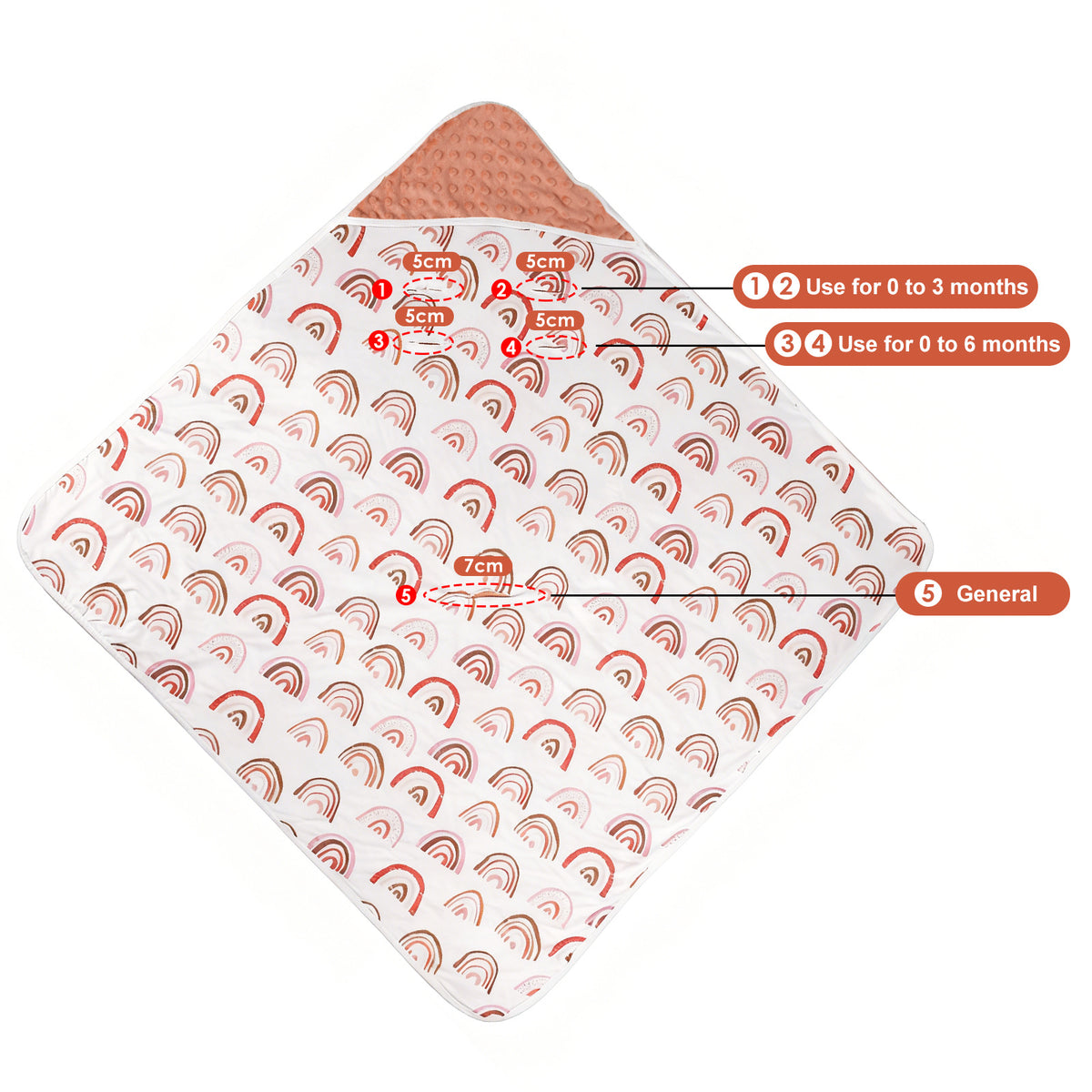Hooded Swaddle Blanket Multi-functional Baby Bassinet Cover