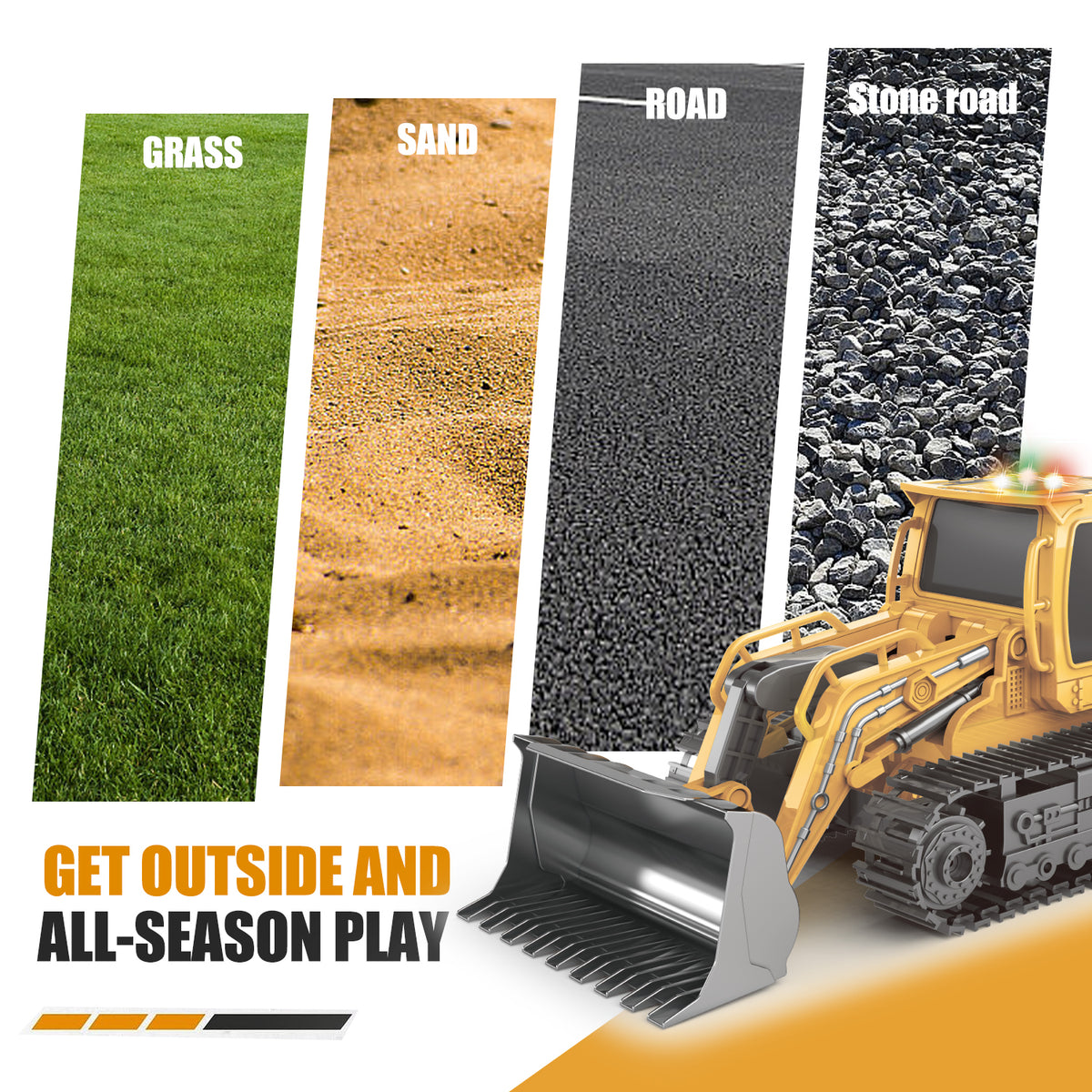 2025 Remote-controlled Engineering Vehicle Toy Bulldozer