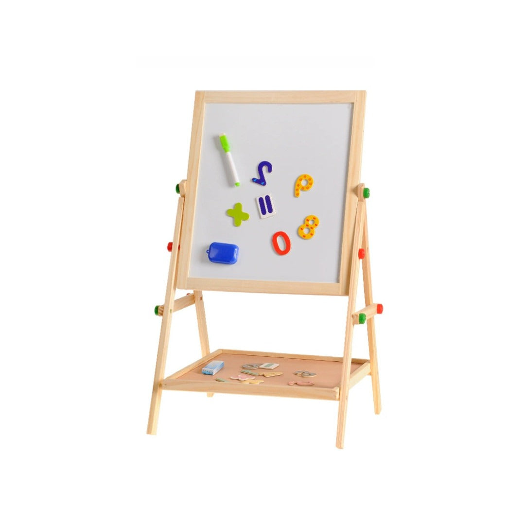Kids 2 in 1 Wooden Blackboard Whiteboard Children Art Easel