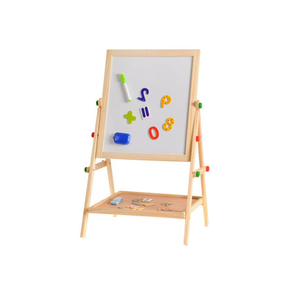 Kids 2 in 1 Wooden Blackboard Whiteboard Children Art Easel