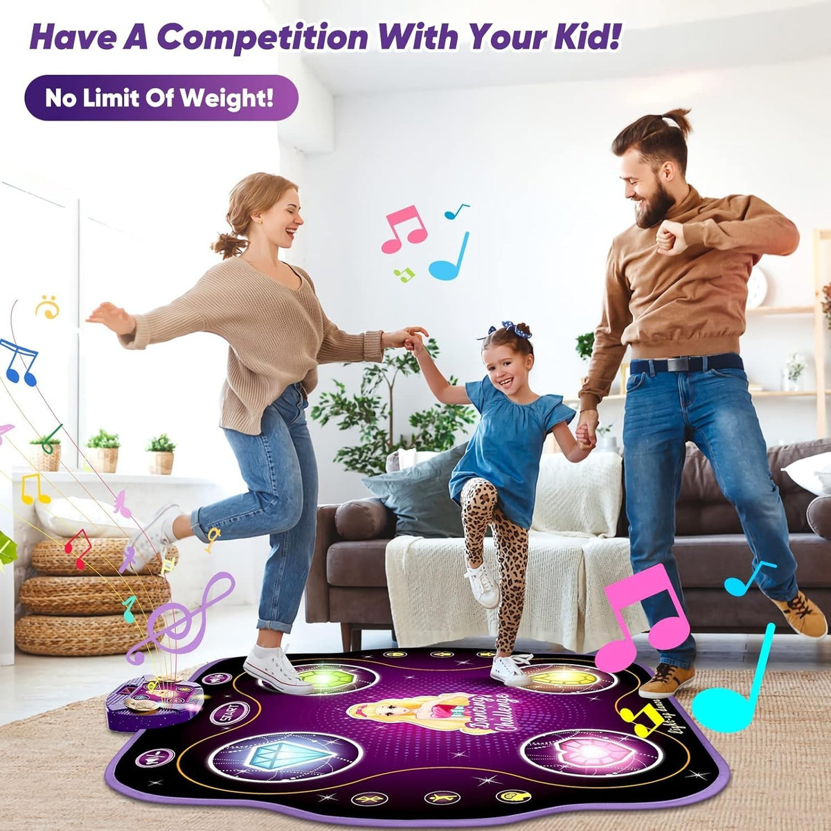 Dance Mat Toys for 3-12 Year Old Kids Electronic Dance Pad
