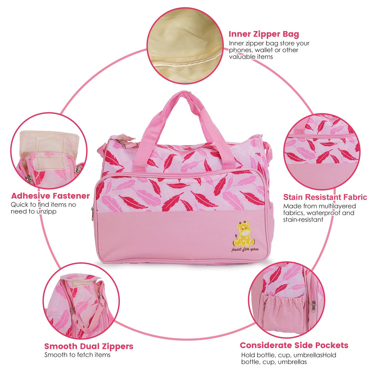5-Piece Diaper Travel Bag Set