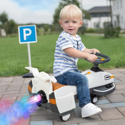 Electric Ride on Wiggle Car for Kids Toddlers with Light