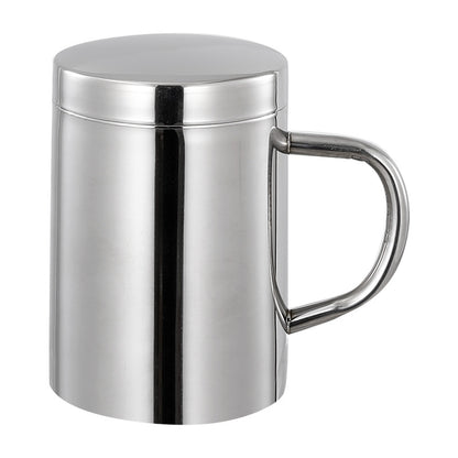 316 stainless steel double-layer water cup children's cup household cup with lid baby drinking mug coffee tea cup - image 5