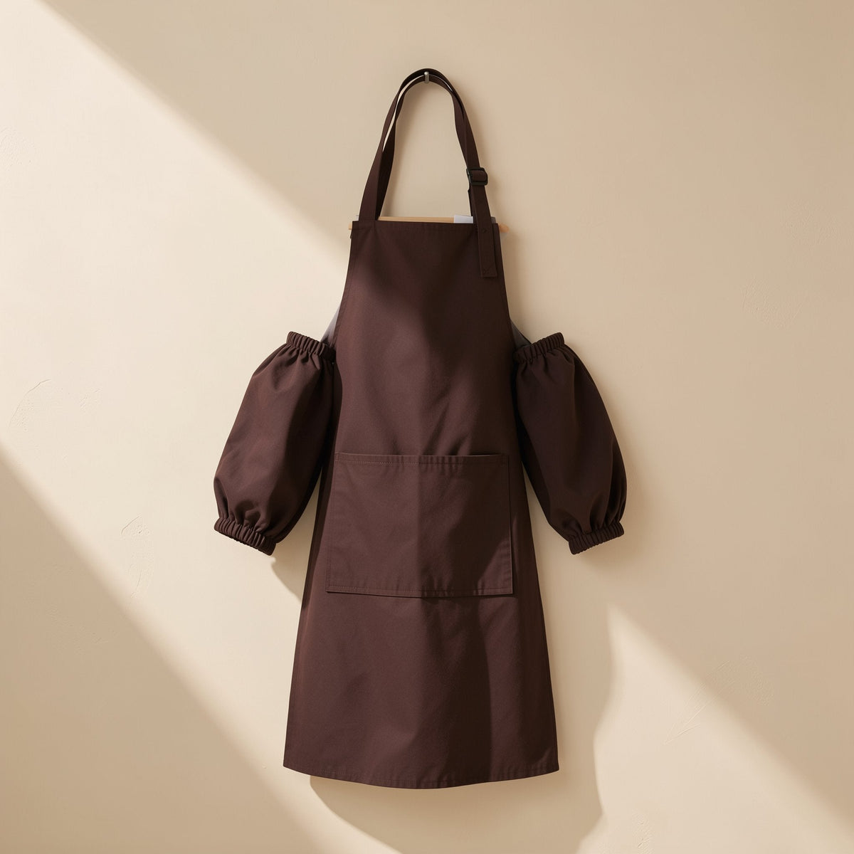 Children's solid-color sleeveless apron with two large divided pockets - view 5