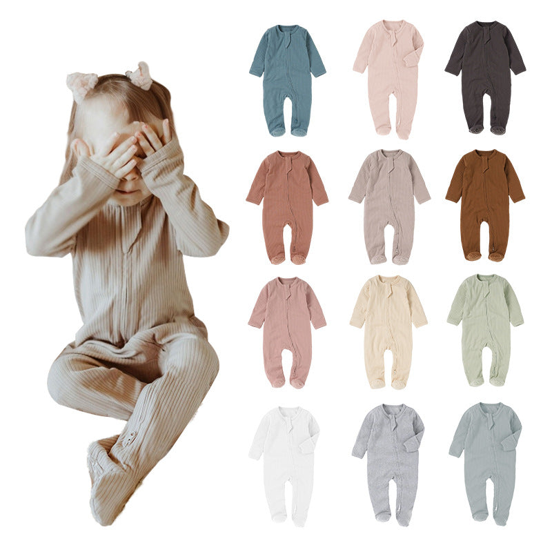 Baby Bodysuit Ribbed Fabric Romper