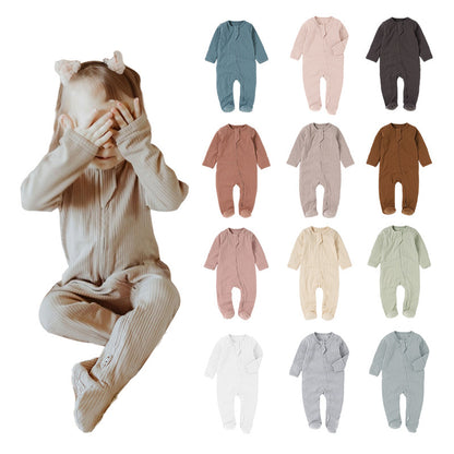 Baby Bodysuit Ribbed Fabric Romper