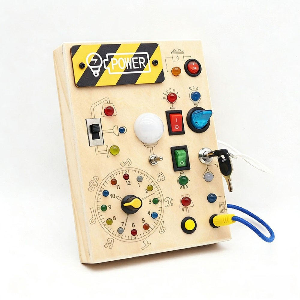 Montessori Wooden Busy Board for Toddlers Activity Board