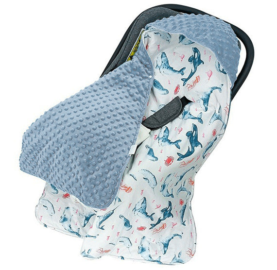 Hooded Swaddle Blanket Multi-functional Baby Bassinet Cover