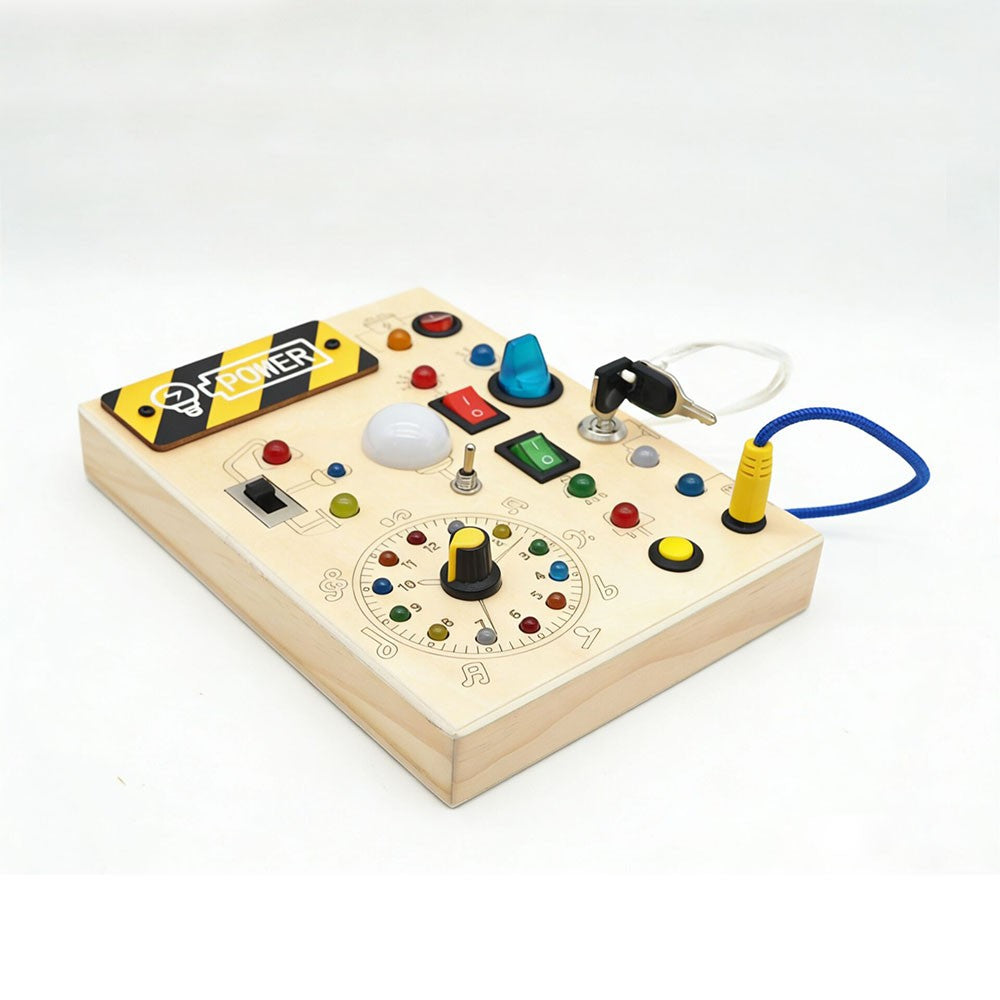 Montessori Wooden Busy Board for Toddlers Activity Board