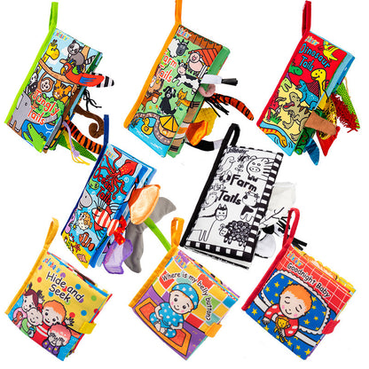 Jollybaby Tail Cloth Book Animal Baby Toy Three-dimensional Early Education Cognitive Three-dimensional Cloth Book Early Education Toy - image 1