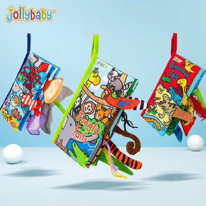 Jollybaby Tail Cloth Book Animal Baby Toy Three-dimensional Early Education Cognitive Three-dimensional Cloth Book Early Education Toy - image 2